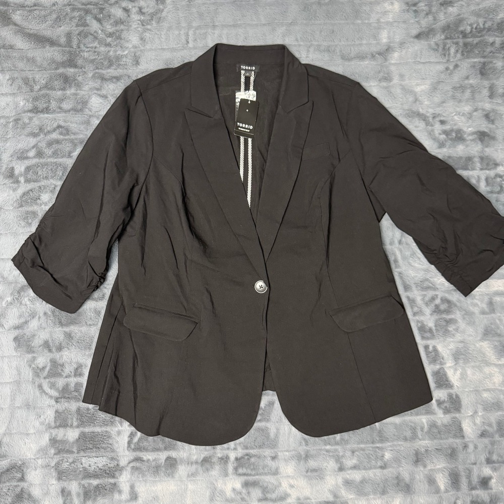 TORRID Black Single-Button Blazer Jacket